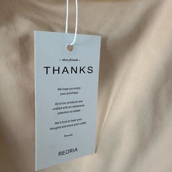 Reoria Tan Square Neck Bodysuit NEW - Picture 5 of 6